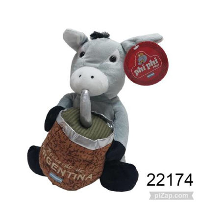 Imagen de PELUCHE BURRO CON MATE 24CM 4.24